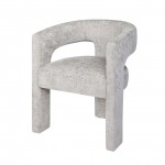 Gwen Modern Luxury Jacquard Fabric Upholstered Sculpture Armchair - Grey