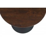 Remy Solid Wood and Iron Modern Pedestal Accent Tables (Set of 2) - Gunmetal