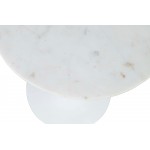 Camille Solid Marble and Iron Modern Luxury Accent Tables (Set of 2) - White