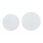 Camille Solid Marble and Iron Modern Luxury Accent Tables (Set of 2) - White