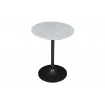 Camille Solid Marble and Iron Accent Tables (Set of 2) - White and Gunmetal