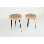 Global Archive Flat-Pack Wood and Iron Accent Tables (Set of 2)