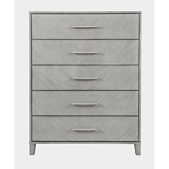 Eloquence Contemporary Modern 38" Chest of Drawers with Metal Hardware - Grey