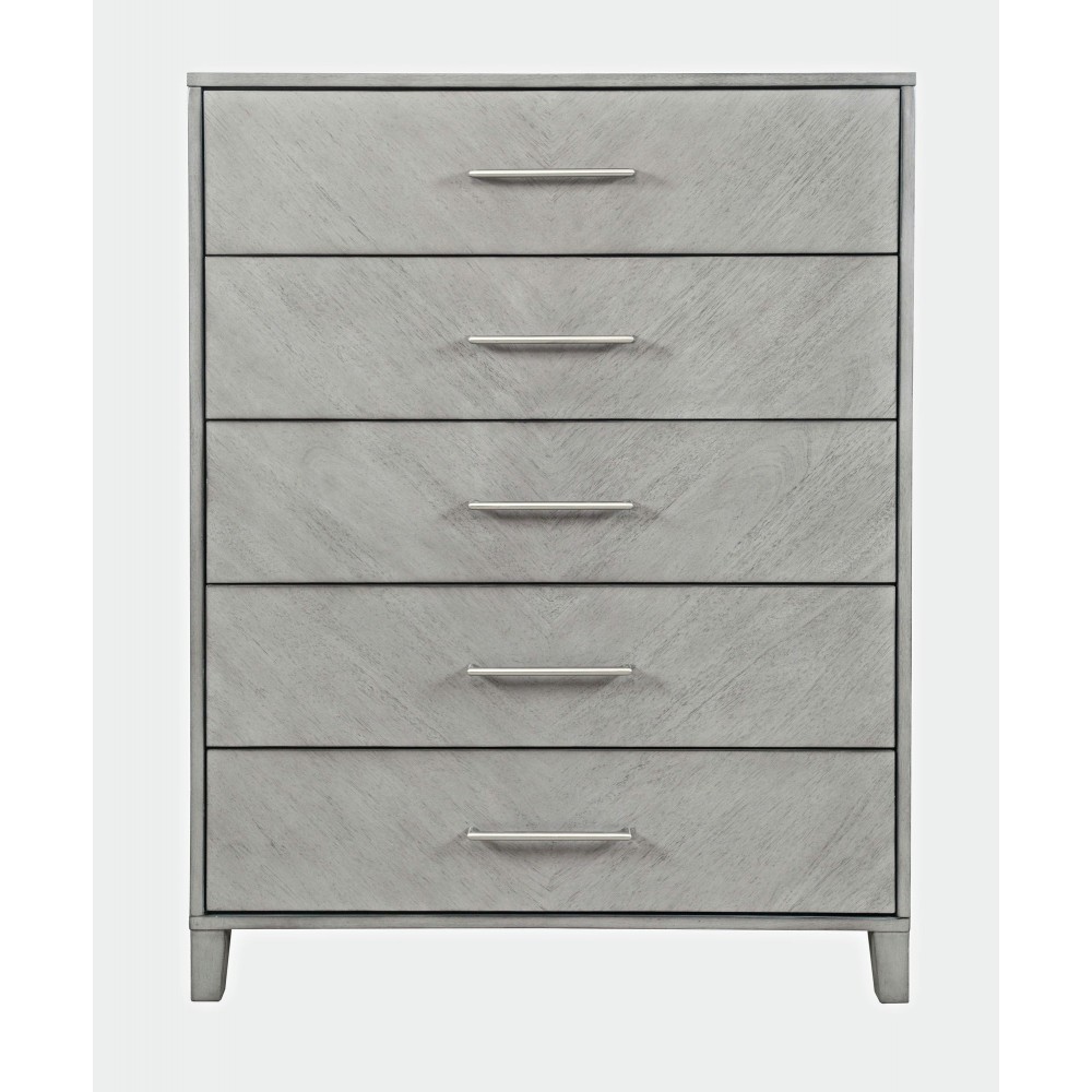 Eloquence Contemporary Modern 38" Chest of Drawers with Metal Hardware - Grey