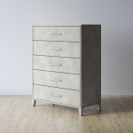 Eloquence Contemporary Modern 38" Chest of Drawers with Metal Hardware - Grey