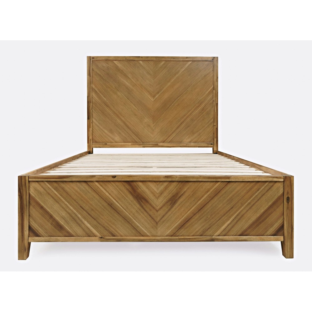 Eloquence Contemporary Modern Queen Size Bed - Natural Eloquence Contemporary Modern Queen Size Bed - Natural