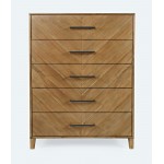 Eloquence Contemporary Modern 38" Chest of Drawers with Metal Hardware - Natural