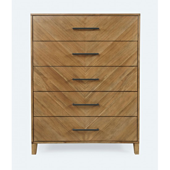 Eloquence Contemporary Modern 38" Chest of Drawers with Metal Hardware - Natural