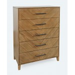 Eloquence Contemporary Modern 38" Chest of Drawers with Metal Hardware - Natural