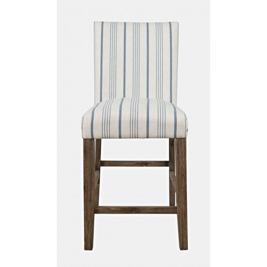 Eastern Tides Acacia Upholstered Parsons Barstool (Set of 2)