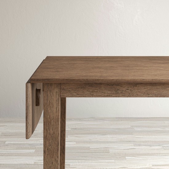 Eastern Tides Coastal Wire-Brushed Acacia Dining Table - Brushed Bisque