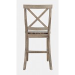 Eastern Tides X-Back Counter Barstool (Set of 2) - Brushed Bisque