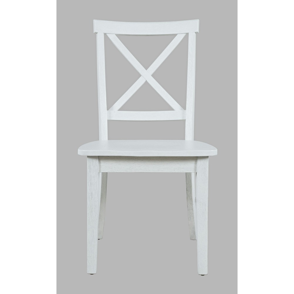 Eastern Tides X-Back Acacia Dining Chair (Set of 2) - Brushed White