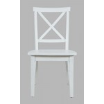 Eastern Tides X-Back Acacia Dining Chair (Set of 2) - Brushed White