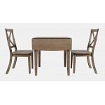 Eastern Tides Three Piece Cross-Back Dining Set - Brushed Bisque