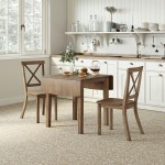 Eastern Tides Three Piece Cross-Back Dining Set - Brushed Bisque