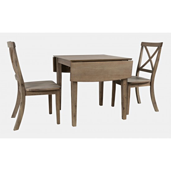 Eastern Tides Three Piece Cross-Back Dining Set - Brushed Bisque