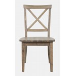 Eastern Tides X-Back Acacia Dining Chair (Set of 2) - Brushed Bisque