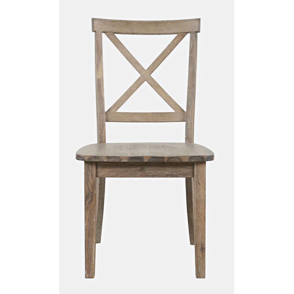 Eastern Tides X-Back Acacia Dining Chair (Set of 2) - Brushed Bisque