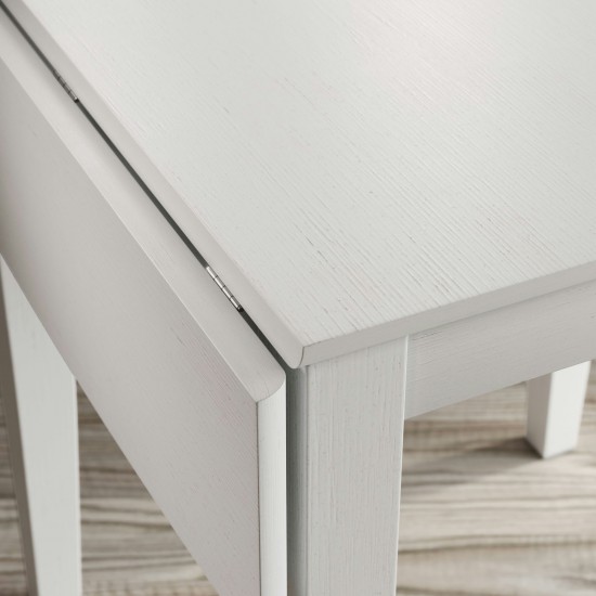 Eastern Tides Three Piece Backless Counter Height Dining Set - Brushed White