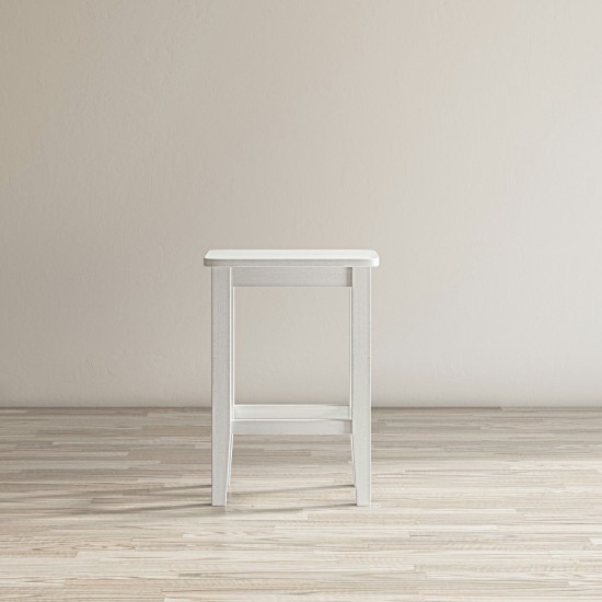 Eastern Tides Backless Counter Barstool (Set of 2) - Brushed White