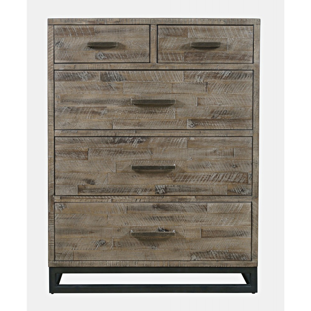East Hampton 38" Acacia Chest of Drawers with Weathered Finish, Metal Hardware East Hampton 38" Acacia Chest of Drawers with Weathered Finish, Metal Hardware