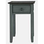 Devon Farmhouse Distressed Pine End Table - Antique Blue