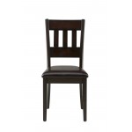 Dark Rustic Prairie 5-Pack- Table and 4 Faux Leather Chairs