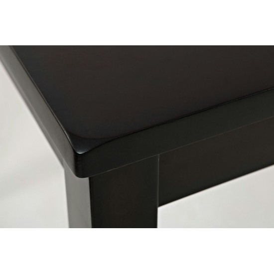 Dark Rustic Prairie Counter Height Table and Four Faux Leather Stools