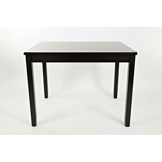Dark Rustic Prairie Counter Height Table and Four Faux Leather Stools