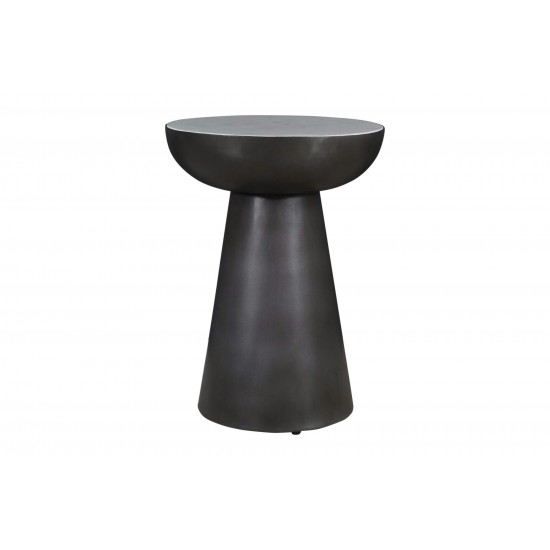 Circularity Modern Luxury Marble and Iron 15" Round Pedestal Chairside End Table