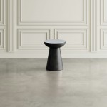Circularity Modern Luxury Marble and Iron 18" Round Pedestal End Table