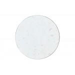 Circularity Modern Luxury Marble and Iron 18" Round Pedestal End Table
