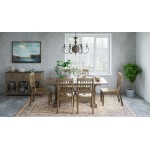 Carlyle Crossing Solid Pine 78" Seven-Piece Dining Set with Slat Chairs