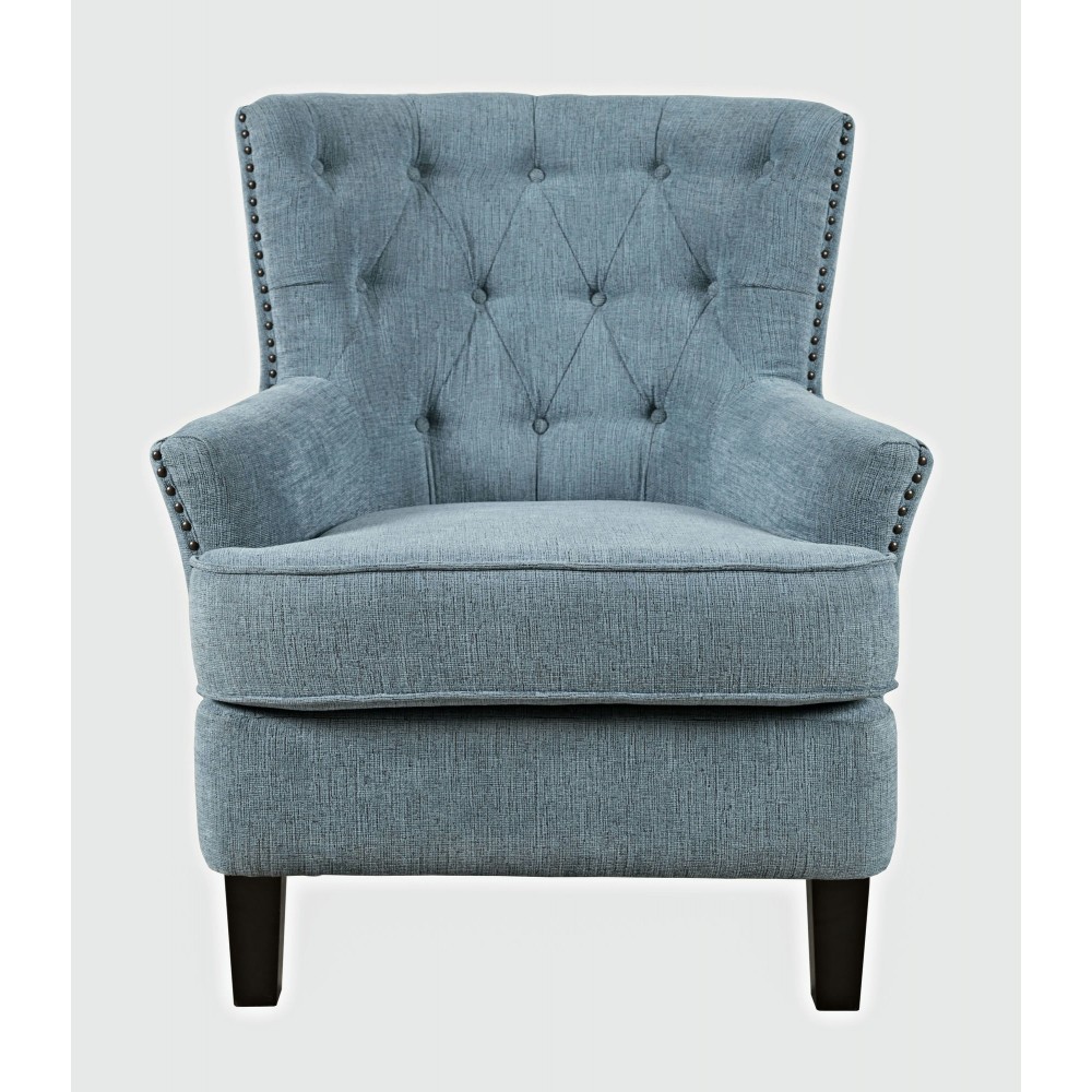 Bryson Transitional Upholstered Accent Chair with Nailhead Trim