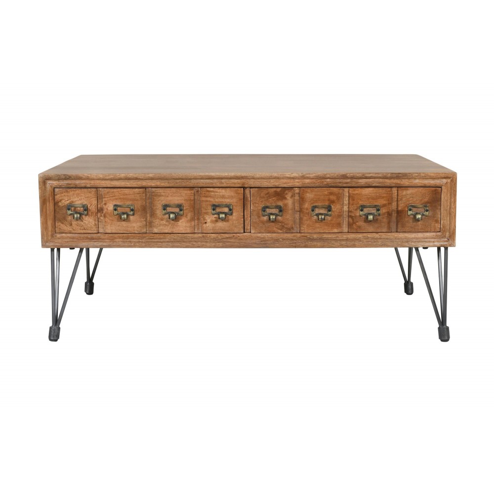 American Vintage Coffee Table with Apothecary Drawers