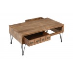 American Vintage Coffee Table with Apothecary Drawers