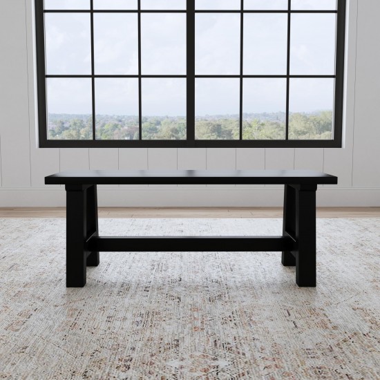 Trestle Dining Bench in Black by homestyles