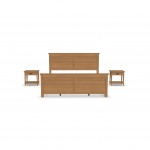 Oak Park King Bed and Two Nightstands by homestyles -Brown