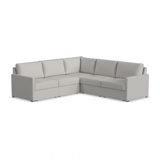 Flex 5-Seat Sectional with Narrow Arm in Frost by homestyles