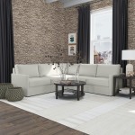 Flex 5-Seat Sectional with Narrow Arm in Frost by homestyles