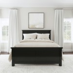 Oak Park Queen Bed in Black by homestyles