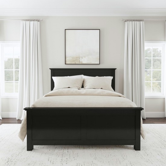 Oak Park Queen Bed in Black by homestyles