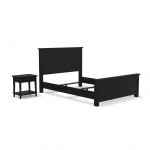 Oak Park Queen Bed and Nightstand by homestyles -Black