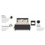 Oak Park Queen Bed and Nightstand by homestyles -Black