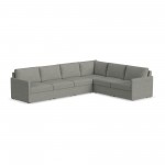 Flex 6-Seat Sectional with Narrow Arm in Pebble by homestyles