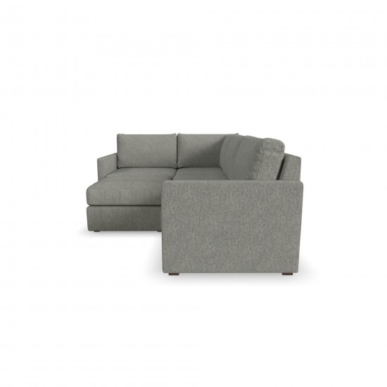 Flex 5-Seat Sectional with Narrow Arm in Pebble by homestyles