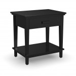 Oak Park Nightstand in Black by homestyles