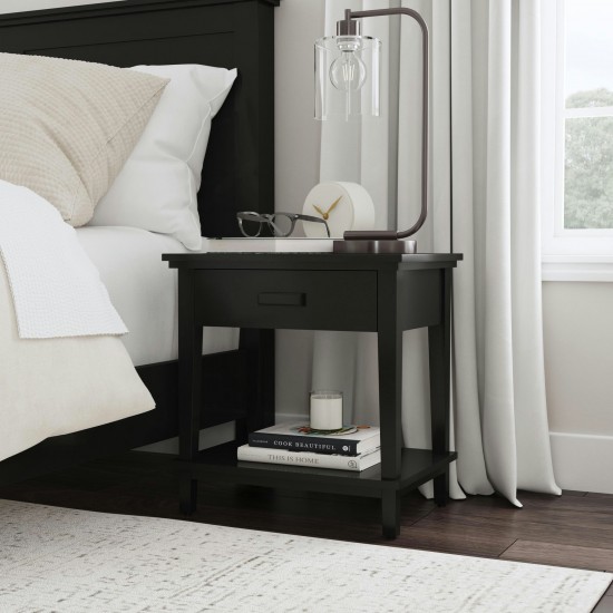 Oak Park Nightstand in Black by homestyles