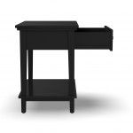 Oak Park Nightstand in Black by homestyles